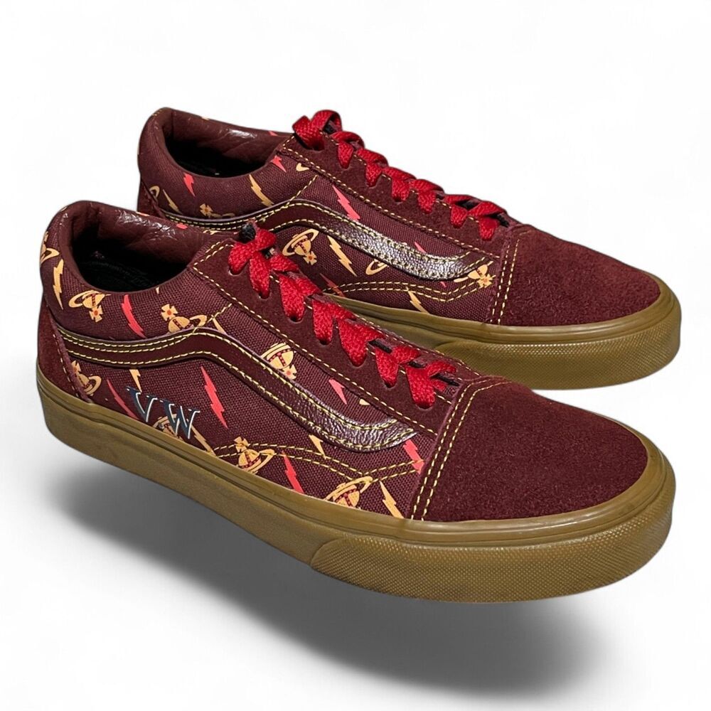 Vans x Vivienne Westwood Anglomania Old Skool Burgundy Gum Sneakers Women’s 7